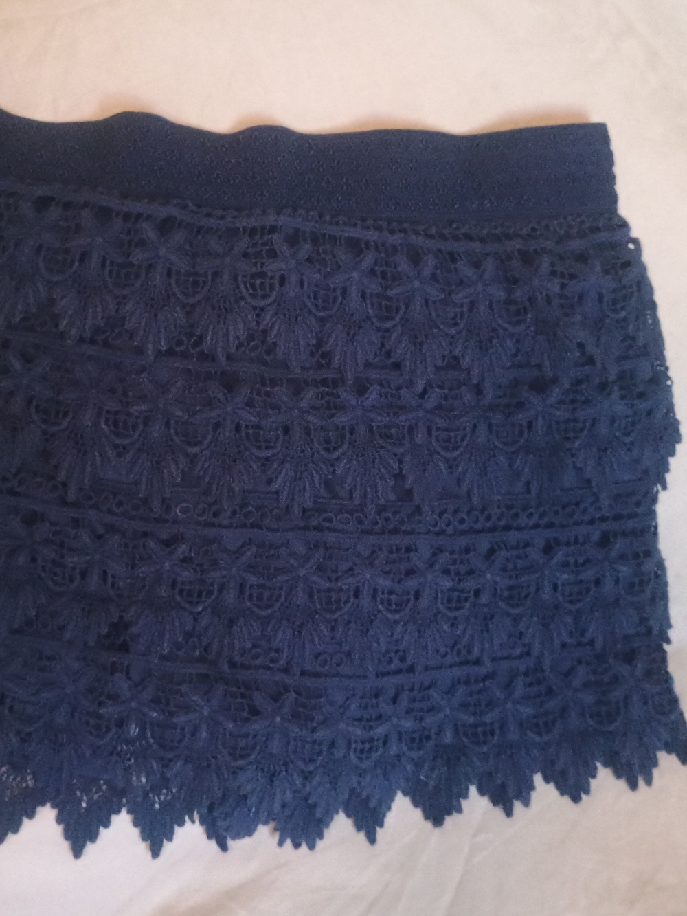 Jessica Simpson Navy Blue Crochet Lace Skort